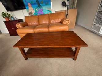 Brown coffee table
