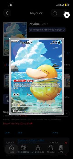 Psyduck 226/217 Pokémon Ascended Heroes Card
