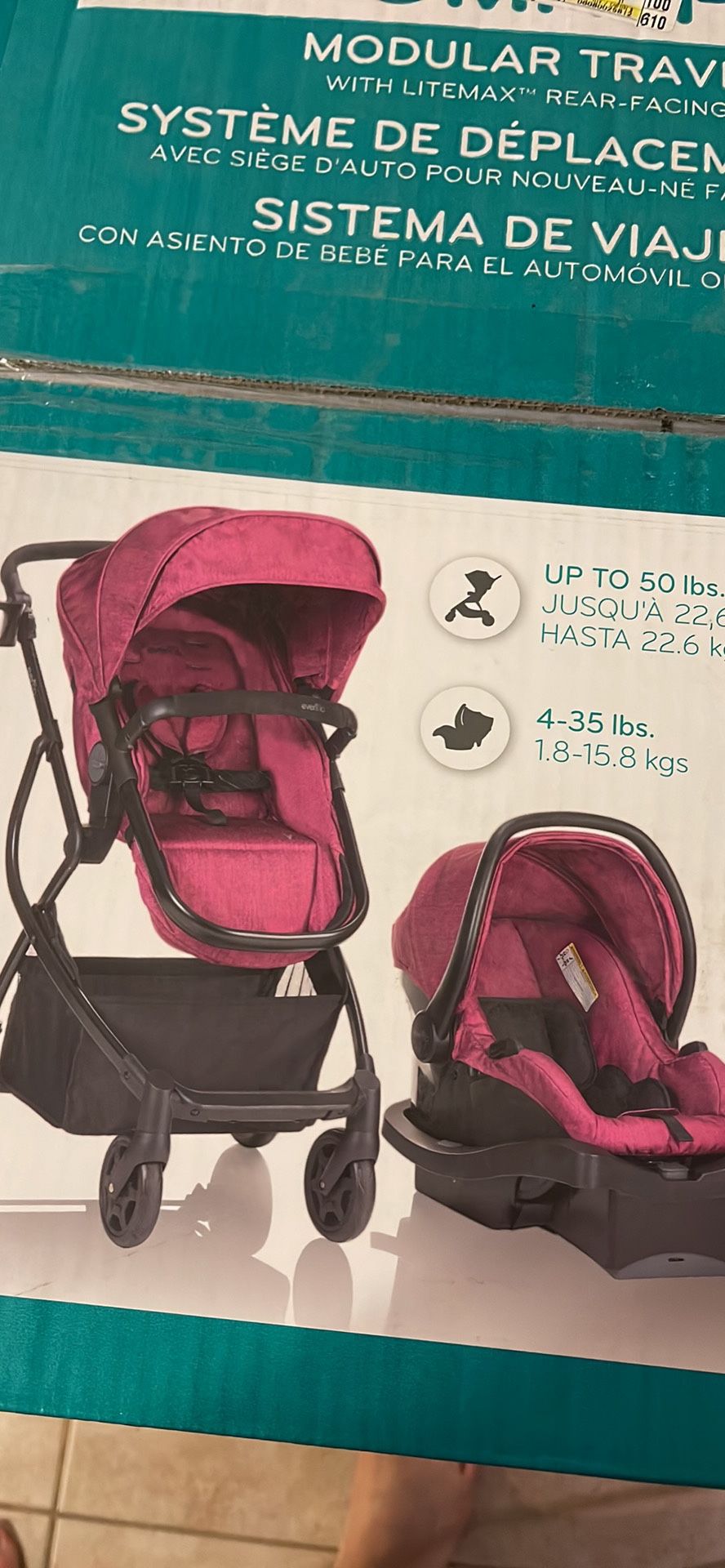 New Never Open PINK stroller