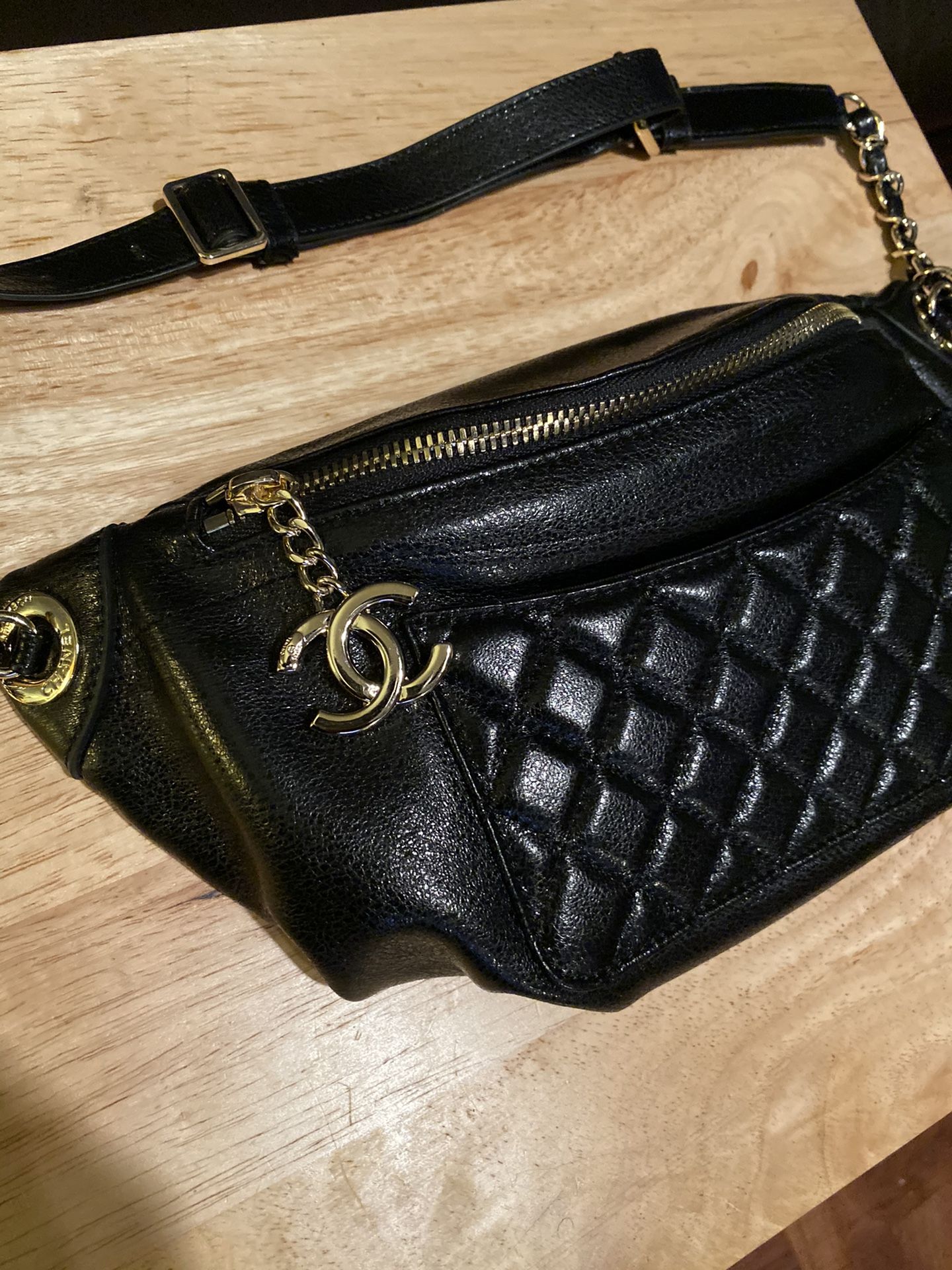 Black Chanel Waist bag