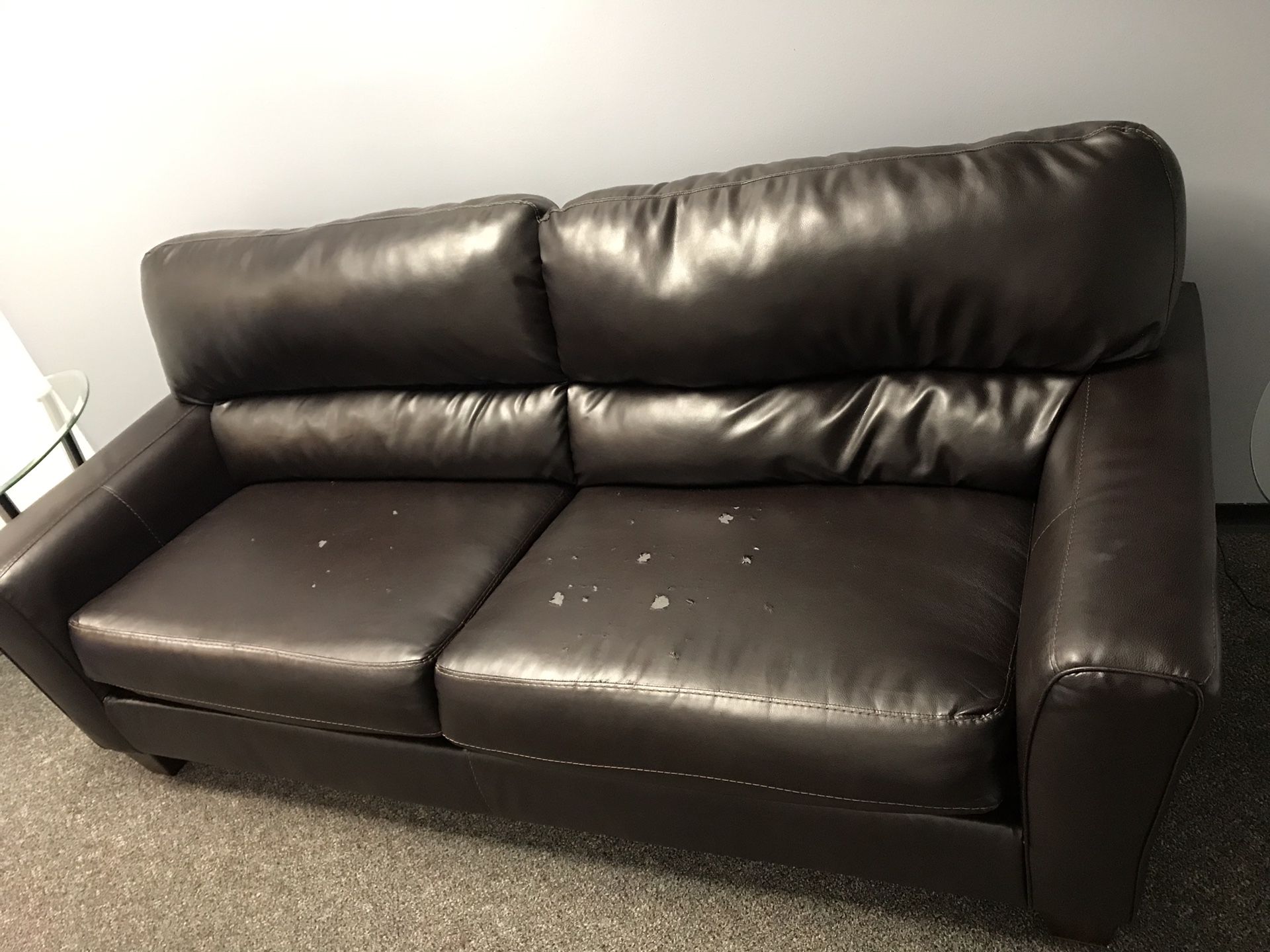 Leather Couch- Dark Brown