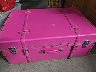 2 Pink Leather Trunks