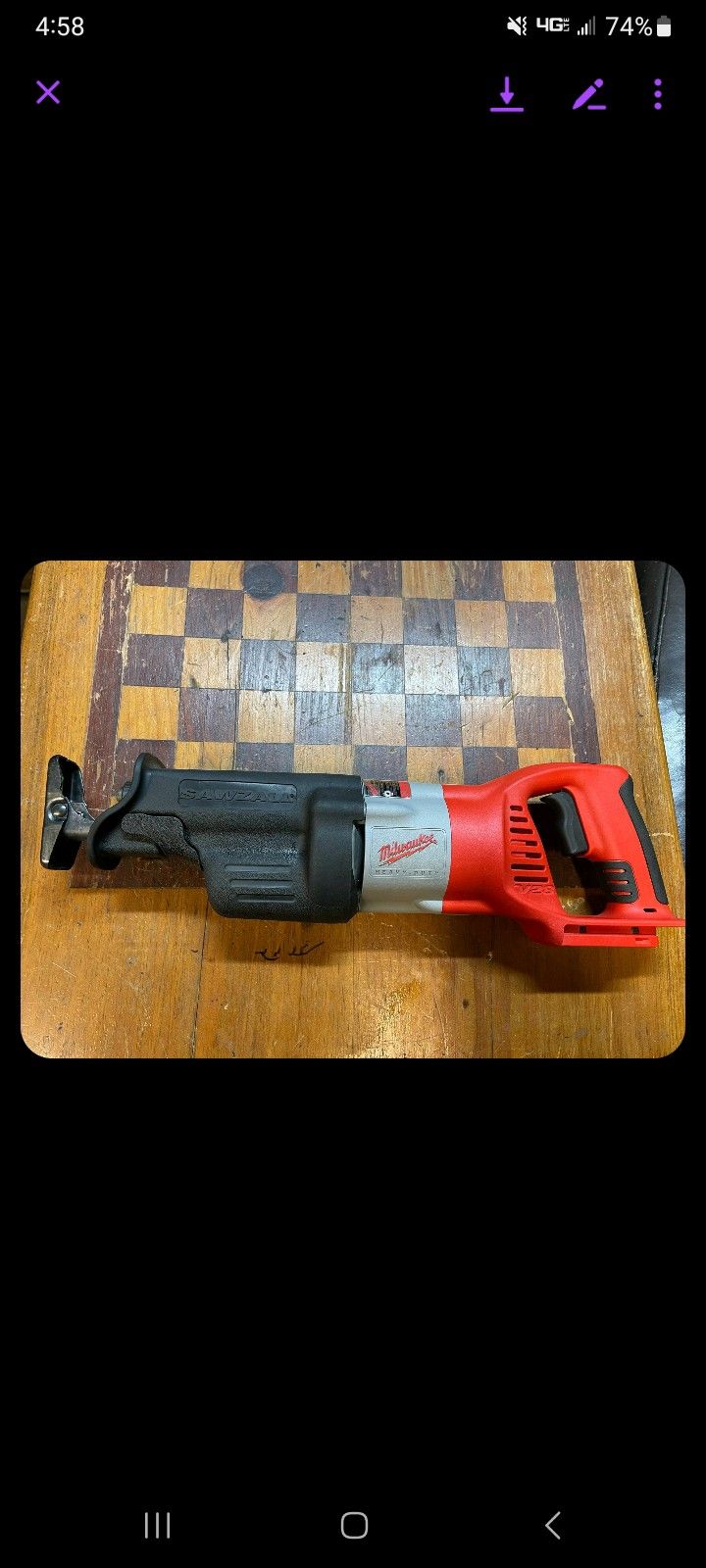 Milwaukee Rare V28 Heavy Duty Sawzall