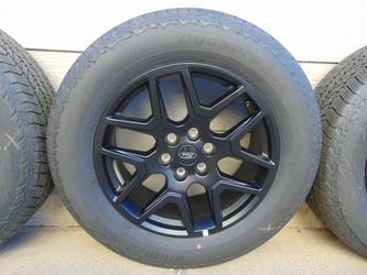 4 Used 20X8.5 Black OEM Ford F150 Rims & 275 60 20 Hankook A/T Tires