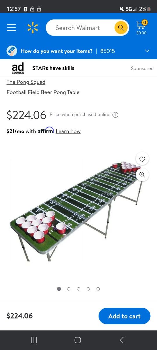 Football Field Beer Pong Table