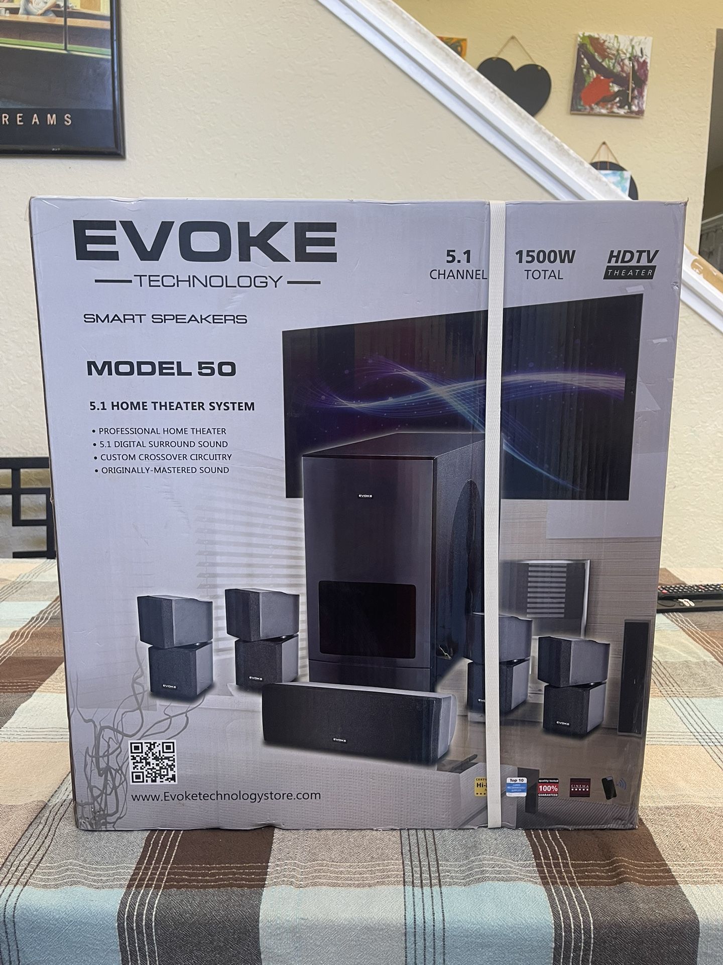 EVOKE Model 50  5.1 Channel Home Theater System – 1500W