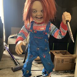 Chucky, 4' Halloween Decoration With Sound & Movement 