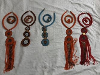 Handmade and handcrafted Maasai ethnic boho African Choker Necklace & Earrings set