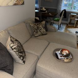 Living Room Sofa  And Storage Ottoman 