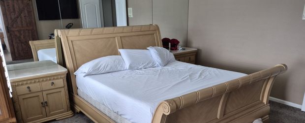 Cal King Bed with Nightstands