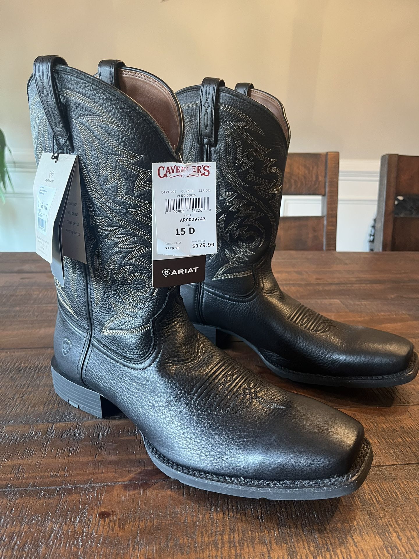 NWT!! Men’s ARIAT SPORT Herdsman Western Boot Size 15D 