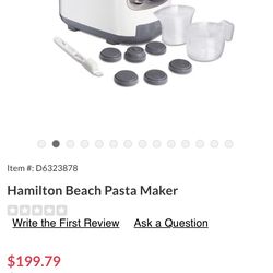 Hamilton Beach Electric Pasta Maker