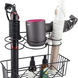 Garage Tool Organizer Wall Mount, Garage Wall Organizer Storage Rack with 6 Hooks, Max 300 lbs Super Heavy Duty Garden Tool Hanger Rack for Ski Gears,