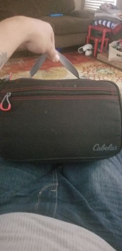 Cabelas worm bag full of soft plastics