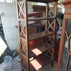 Mid-century Shelving Unit Really Cool Criss Cross Pattern