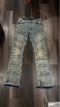 Novamen stacked denim jeans size 34”