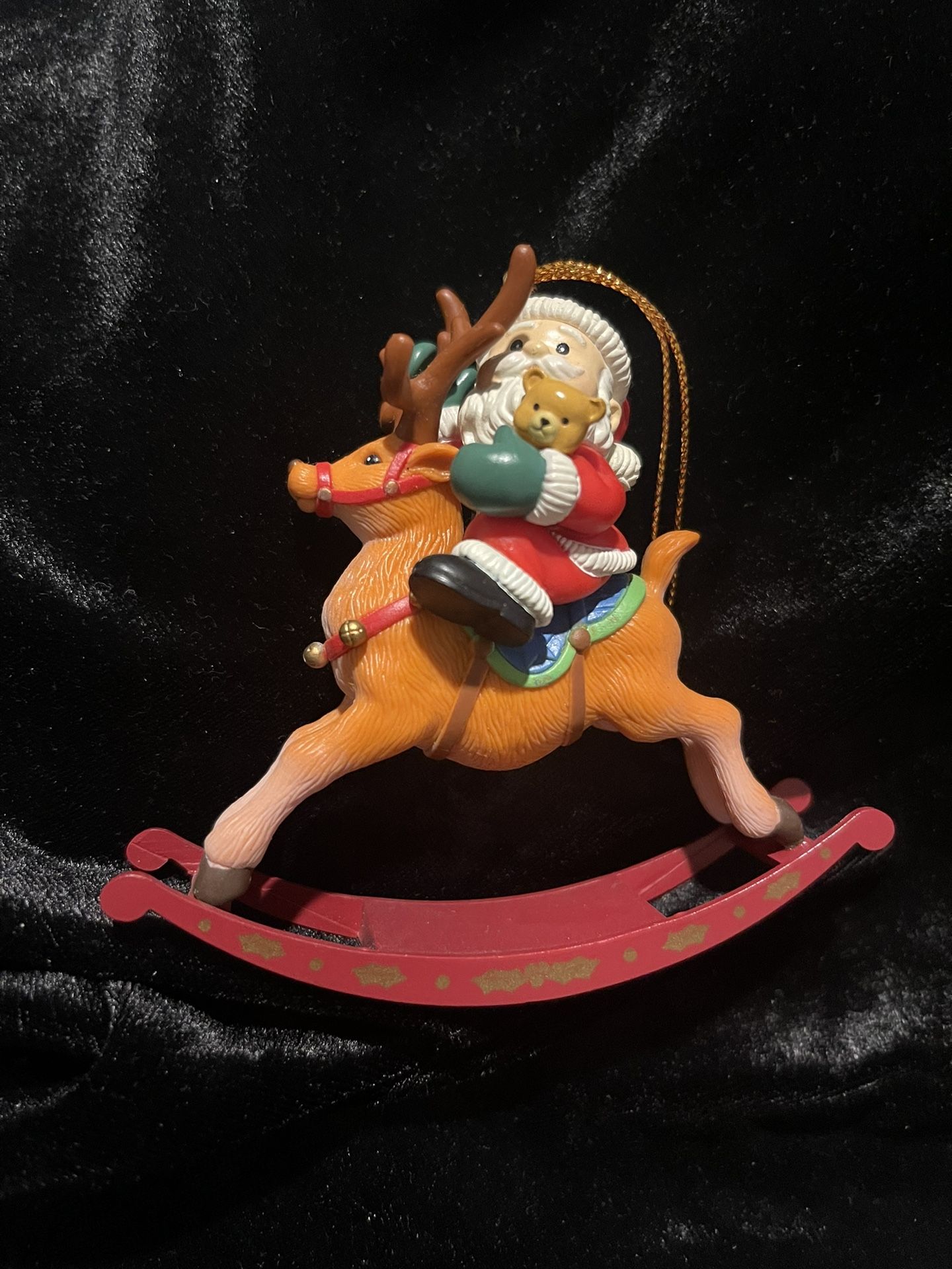 Matrix Collections Santa Claus On A Rocking Horse Christmas Ornament