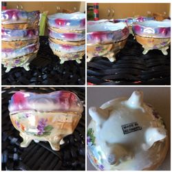 Small Antique Decorated German Bowls