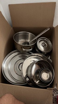 Stainless Steel Cookware Set with Lids