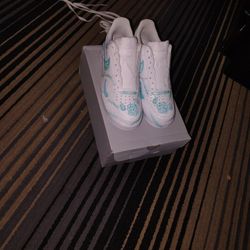 Custom Aqua Air Force 1's