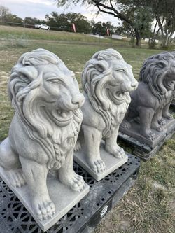 Lion Statues Concrete Big And Small 