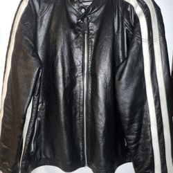 Wilson’s Leather Donovan Striped Racer Jacket! 