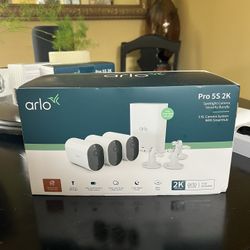 Arlo Pro 5S 2K XL Spotlight Camera Security Bundle – 3 XL Cameras with Hub