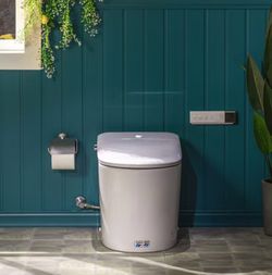 GT073 Smart Toilet with Auto Open/Close Lid, Foot Sensor, Zero Pressure System, Multi-Function Wash & Warm Air Dry - Ideal for Low Water Pressure Home