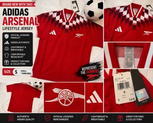 NEW Adidas Arsenal FC Lifestyle Jersey Red Soccer Shirt NWT Size Small S