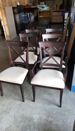 six chairs plus table