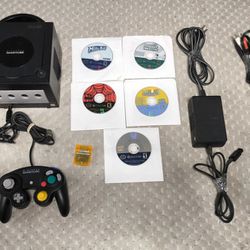 Nintendo GameCube Bundle W/ 5 Games 2 Controllers And A Memory Card 