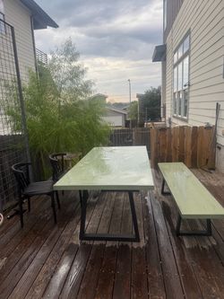 Westlem Outdoor Dining Table and Bench Set