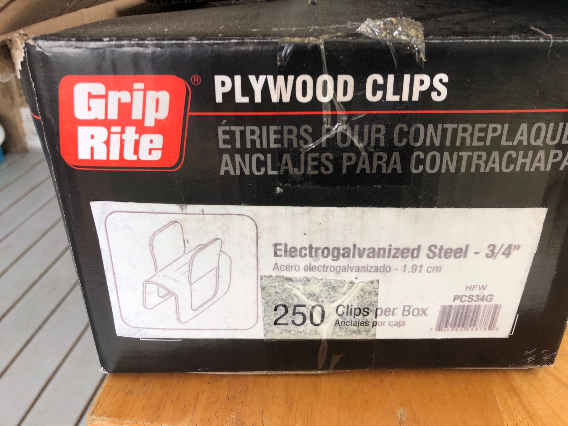 Plywood clips 3/4 inch