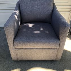 Gray Swivel Armchair