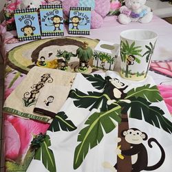 Juego Completo Para Baño De NIño De Monitos