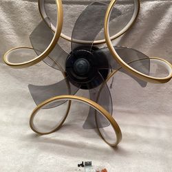 LED Modern Ceiling Fan Light with remote control