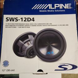 12" Alpine Type S Subwoofer In Box