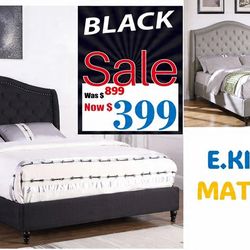 King size bedframe w mattress