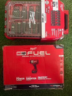 Milwaukee M18 Fuel Impact Wrench & Socket Set