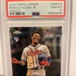 2018 Topps Chrome Update Ronald Acuna PSA 10 RC