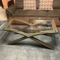 Beautiful Glass Coffee Table - Glass And Metal
