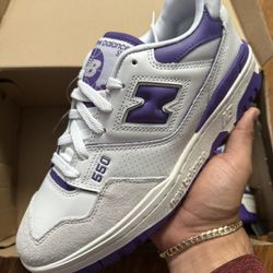 New Balance 550 White Purple Size 8