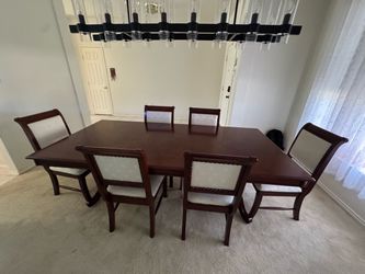 Wooden Table - 6 Chairs