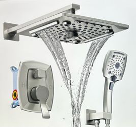 ELLO&ALLO Rainfall Shower Faucet with Handheld Set