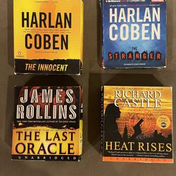 Harlan Coben, Richard Castle and James Rollins Audiobook Lot of Thrillers, CD