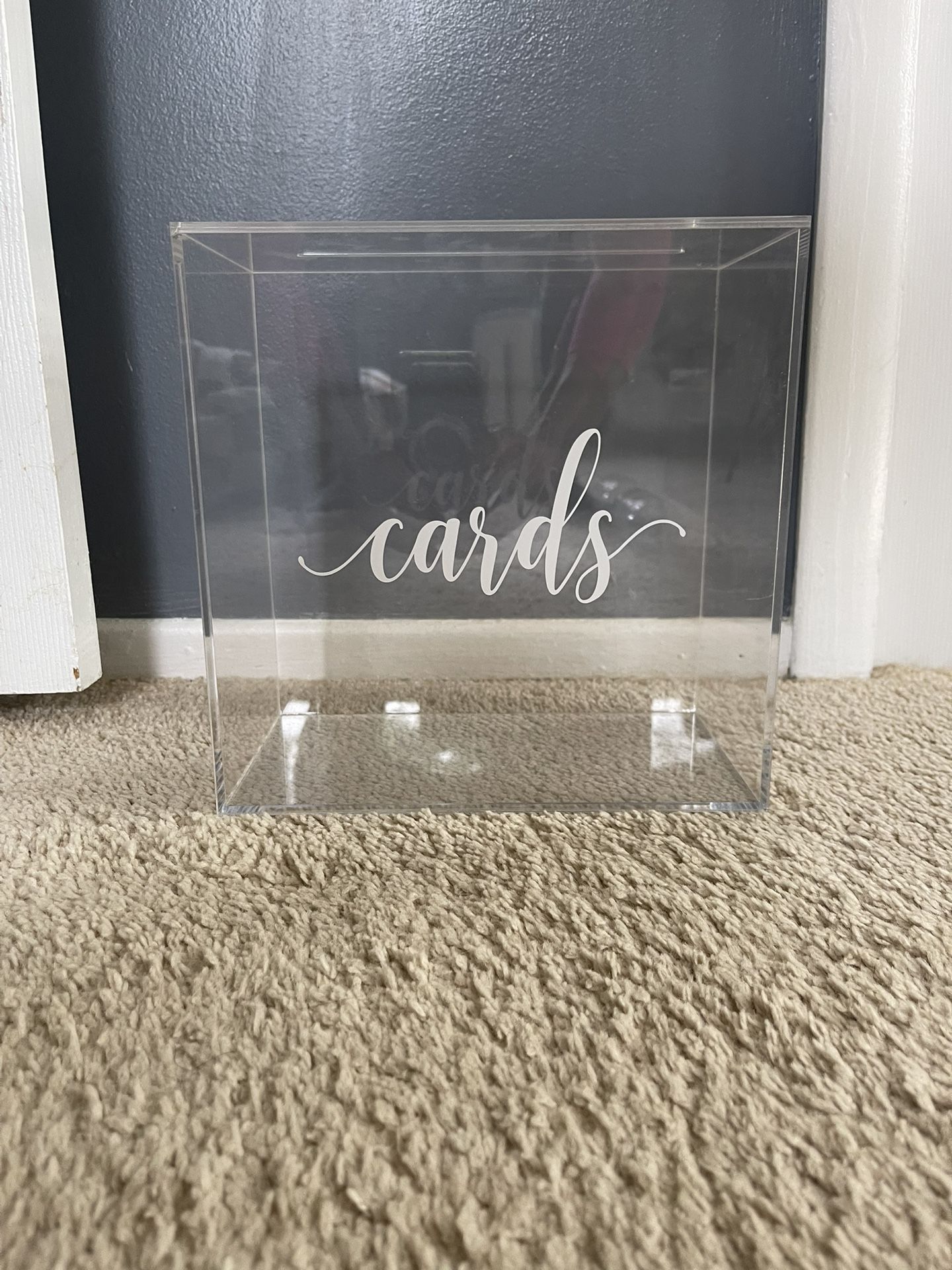 Clear Acrylic Card Box with Slot