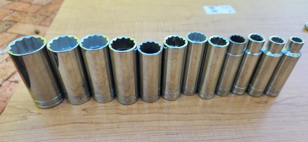SK 1/2 Drive Deep Socket Set 