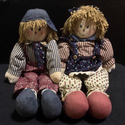 2004 Prima Creations 20” Shelf Sitter plush rag Dolls 
