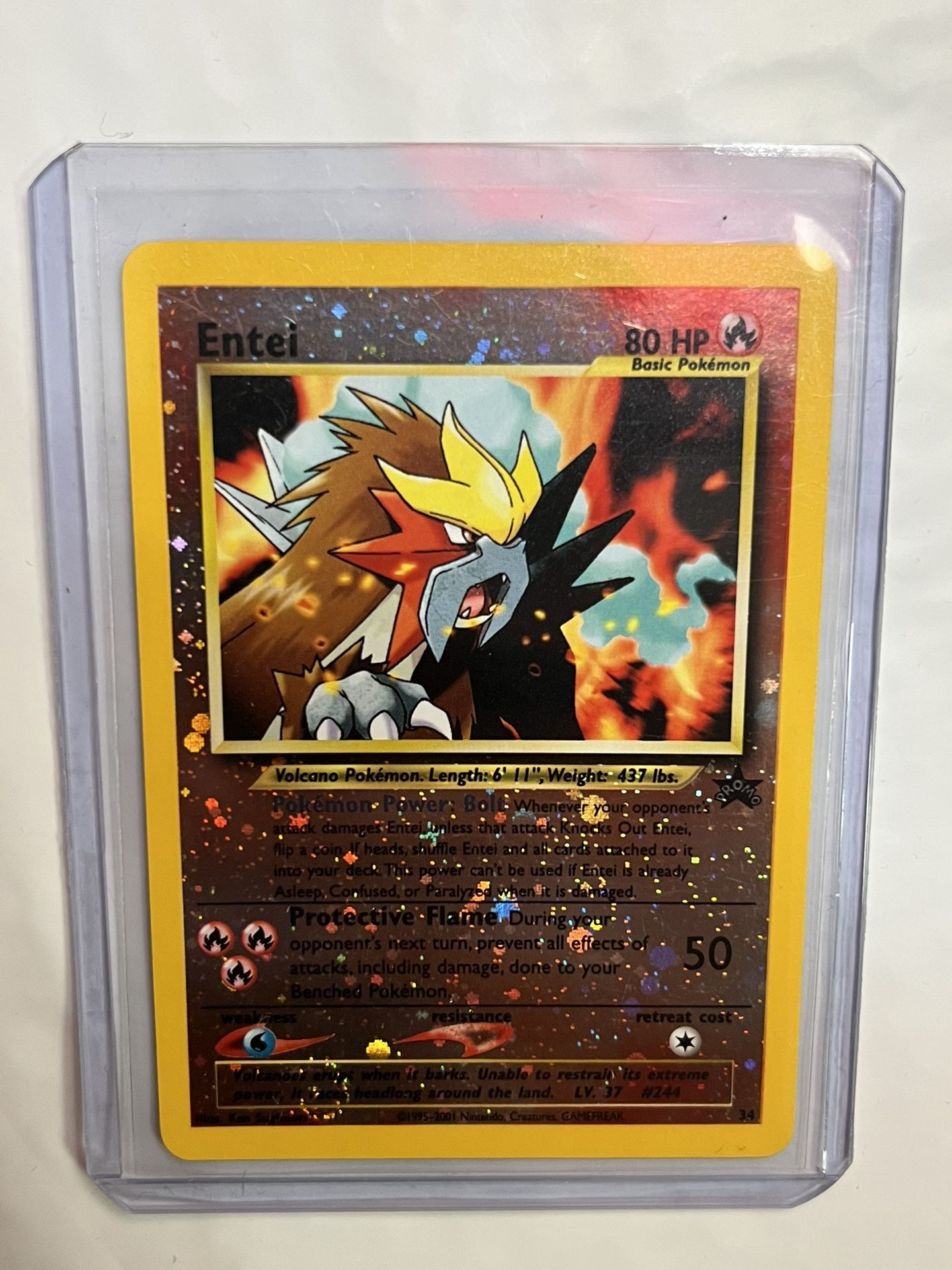 Entei Black Star Promo #34 pokemon card Reverse Holo NM/Mint vintage rare WOTC