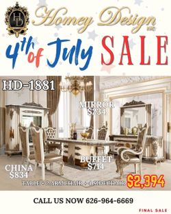Luxury dining, bedrooms, coffee table, end table, console table & mirror